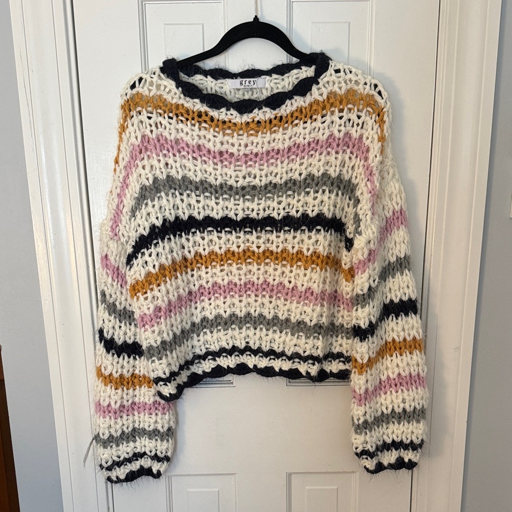 Striped Knit Women's Sweater